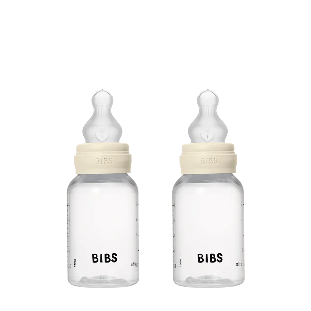 BIBS Baby PP Bottle İkili Silikon Uçlu Biberon Seti Ivory 150 ml