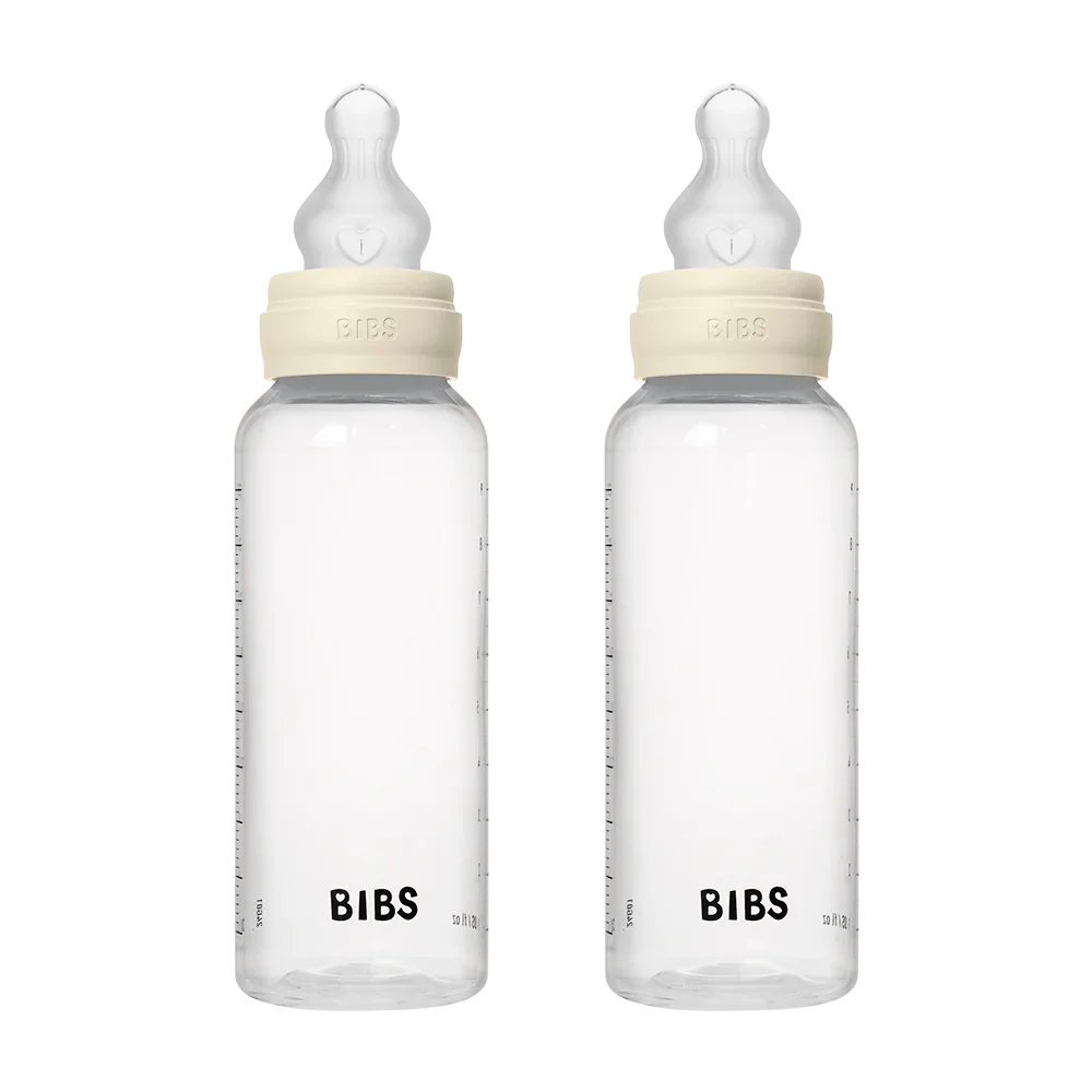 BIBS Baby PP Bottle İkili Silikon Uçlu Biberon Seti Ivory 270 ml